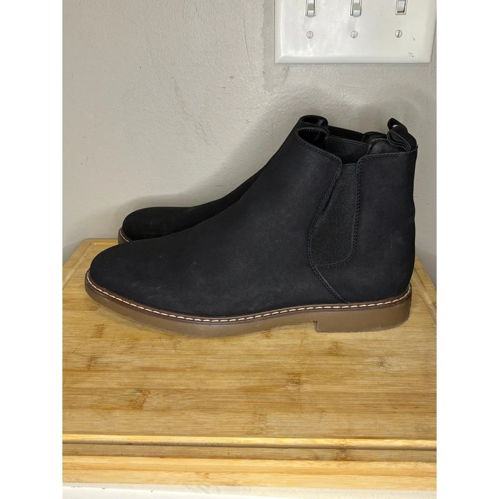 Sonoma Goods For Life Carson Mens Black Chelsea Boots Ortholite Eco Size 11 MED